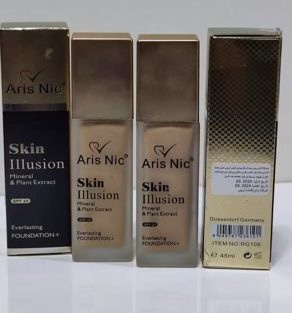کرم پودر آریس نایس مدل SKIN Illusion شماره 02حجم 45 میلی لیتر