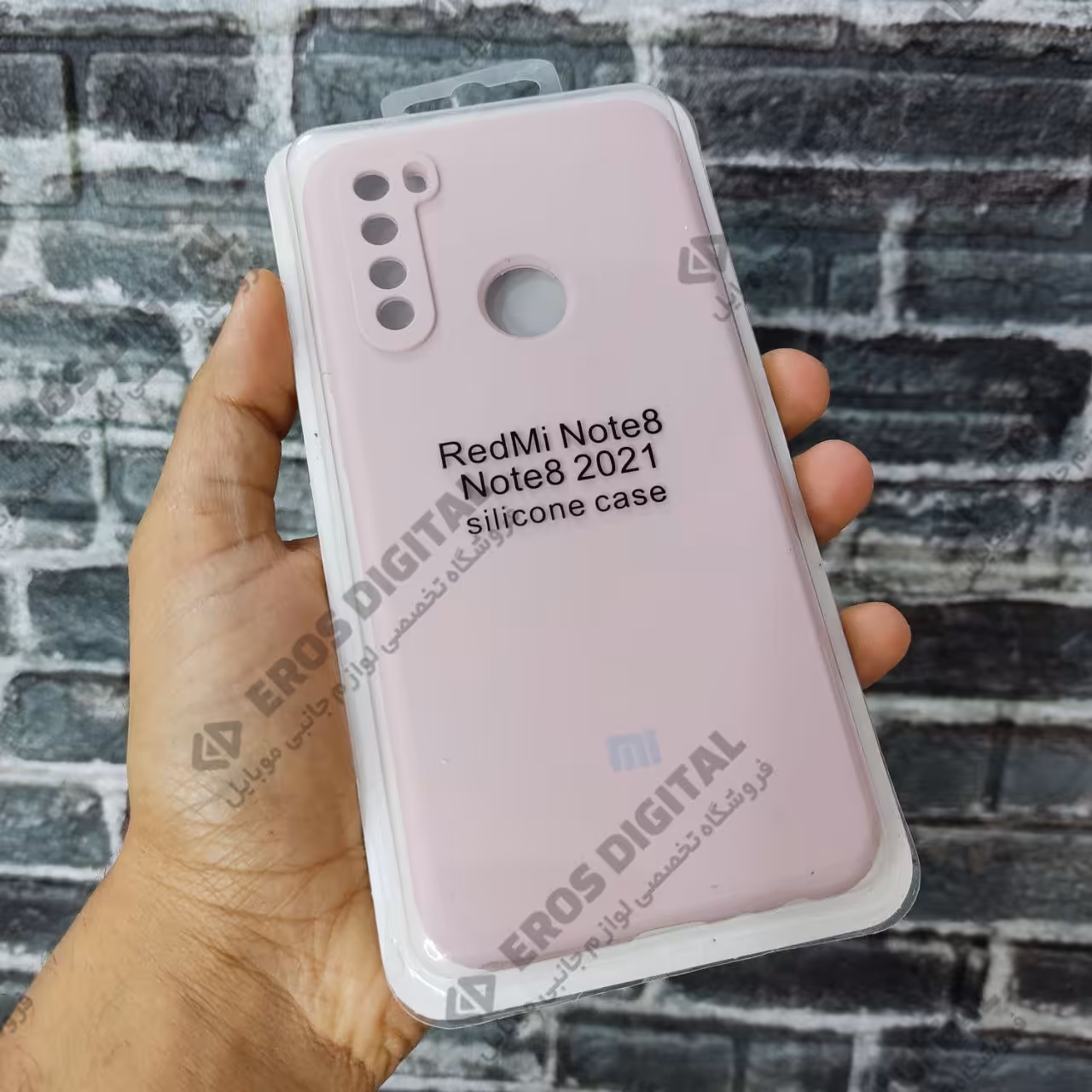 قاب سیلیکونی Redmi Note 8 (سیلیکون اصل) - کد 17 صورتی کمرنگ