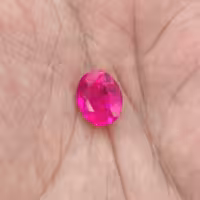 سنگ یاقوت صورتی هندی تراش الماس بسیار خوشرنگ