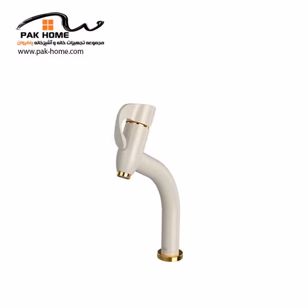 شیر روشویی پایه بلند شودر مدل دانته (شیری طلایی)