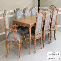 میز ناهارخوری رومینا مدل کلاسیک کد 4