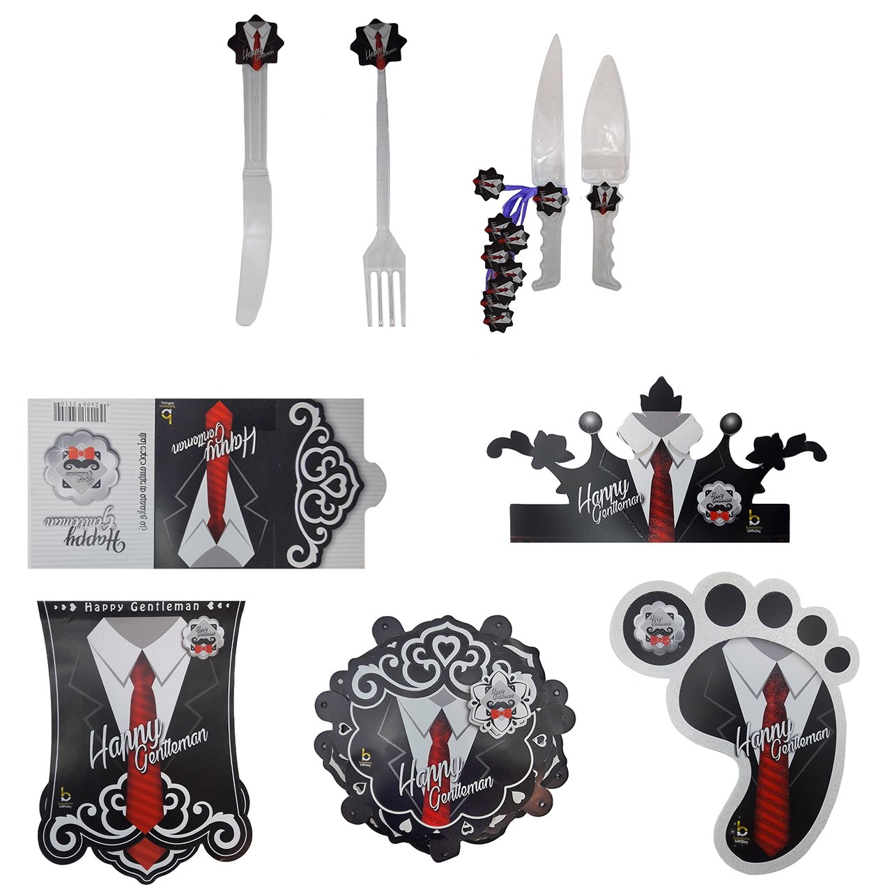 پک جشن تولد گالری زیبا باکس مدل Gentleman سایز 120