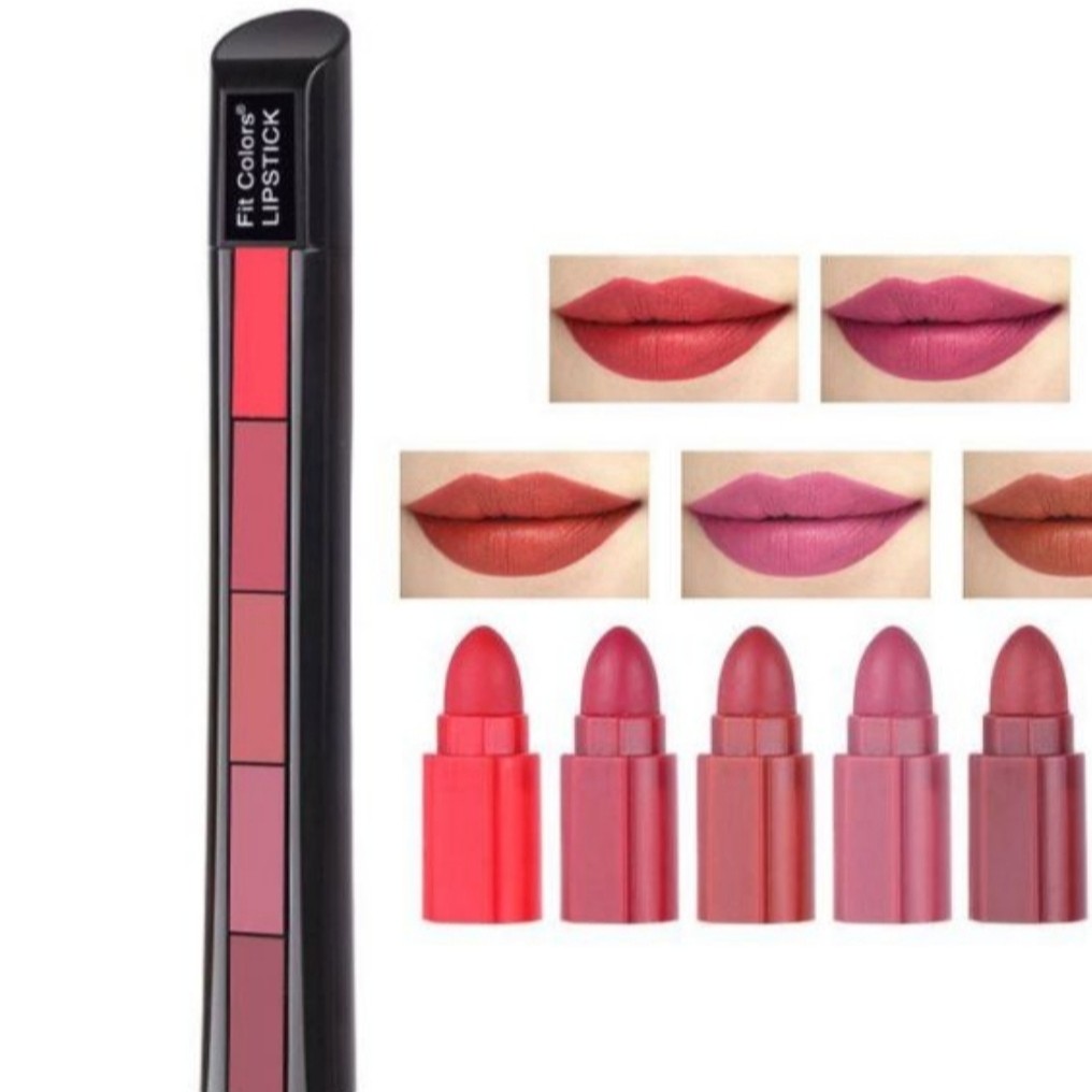 رژلب خشابی جامد 5 تایی هدی موجی