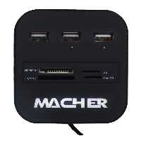 هاب 3 پورت USB و رم ریدر مچر مدل MR-139