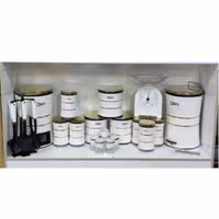 سرویس آشپزخانه 29 پارچه DSM  درب طلایی سفید و مشکی و نقره اب جنس استیل (پس کرایه)