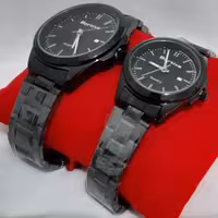 ست ساعت پورتیو فو ل استیل مشکی با گارانتی موتور ارسال رایگان بهمراه باکس ویژه