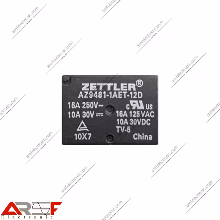 رله zettler دارای 12 ولت 16 آمپر 4 پین - فروشگاه عارف الکترونیک