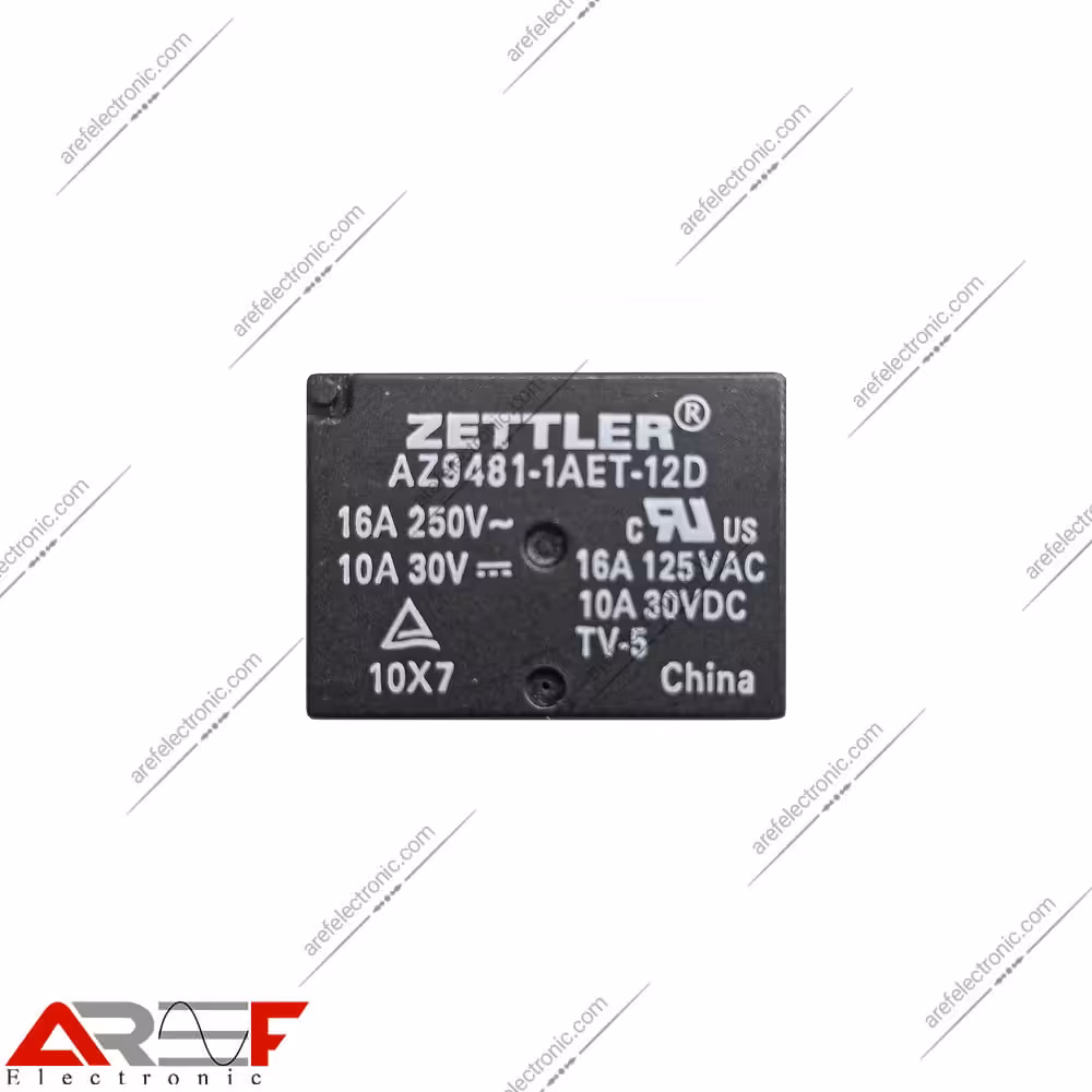 رله zettler دارای 12 ولت 16 آمپر 4 پین - فروشگاه عارف الکترونیک