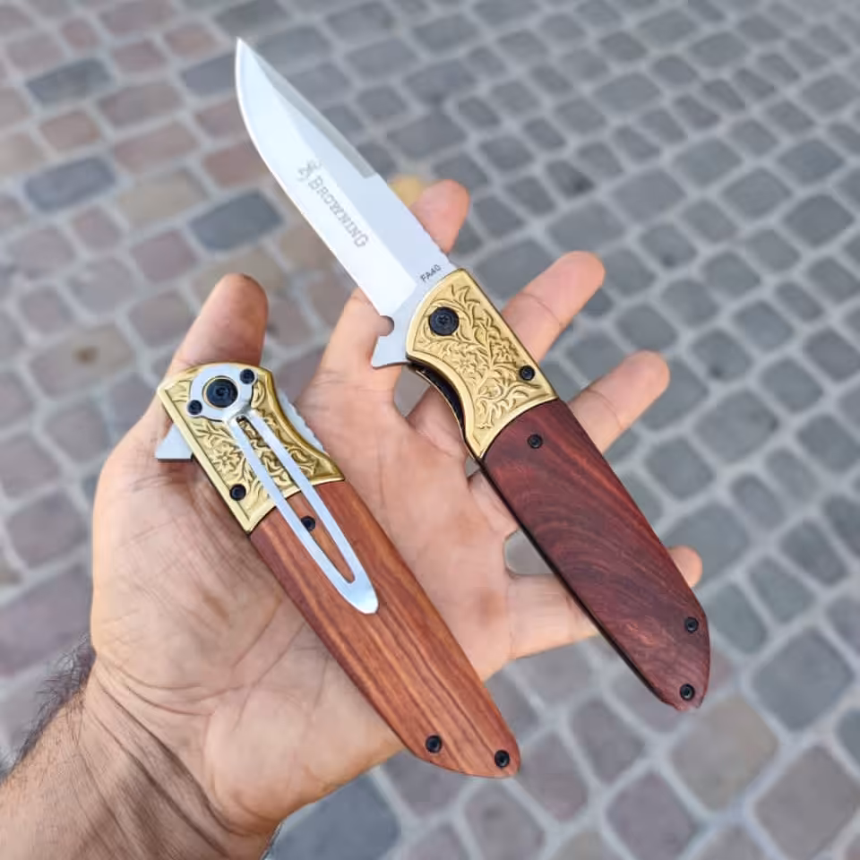 چاقو باک طلایی مدل کوسه