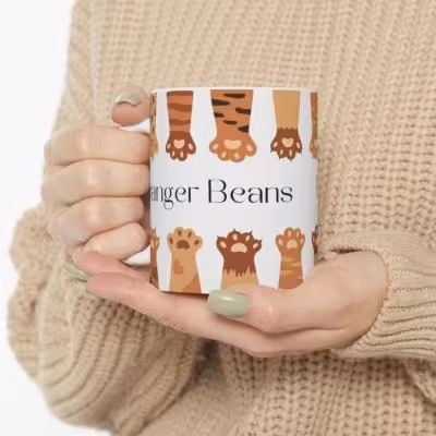 ماگ طرح پنجه گربه