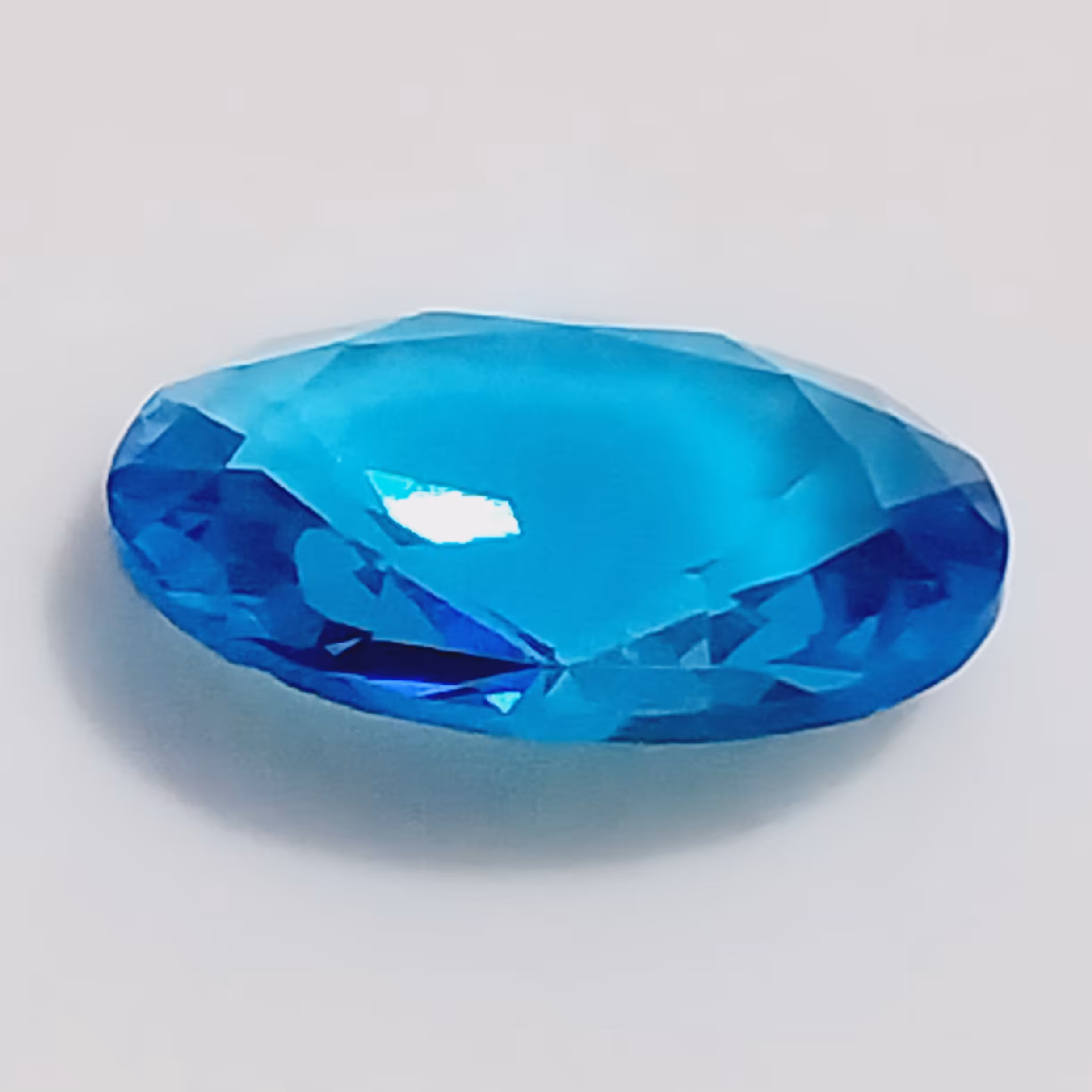 نگین انگشتری  توپاز ابی   تراش جواهری اماده رکاب 