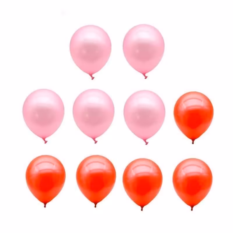 
بادکنک صورتی و قرمز 6 اینچ مجموعه 10 عددی
