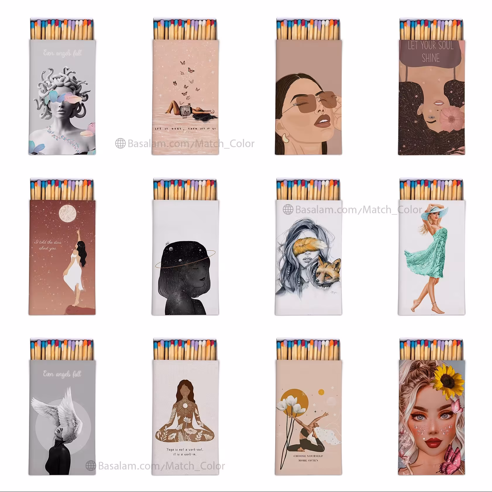 کبریت طرح دار  دخترانه 32  عددی 