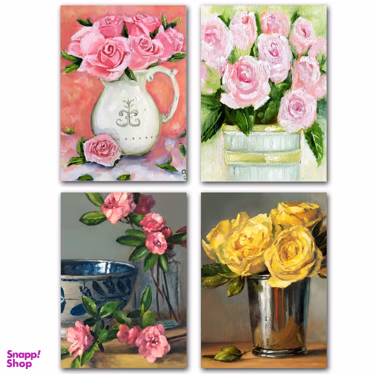 مگنت طرح گلدان مدل 006-5 مجموعه 4 عددی