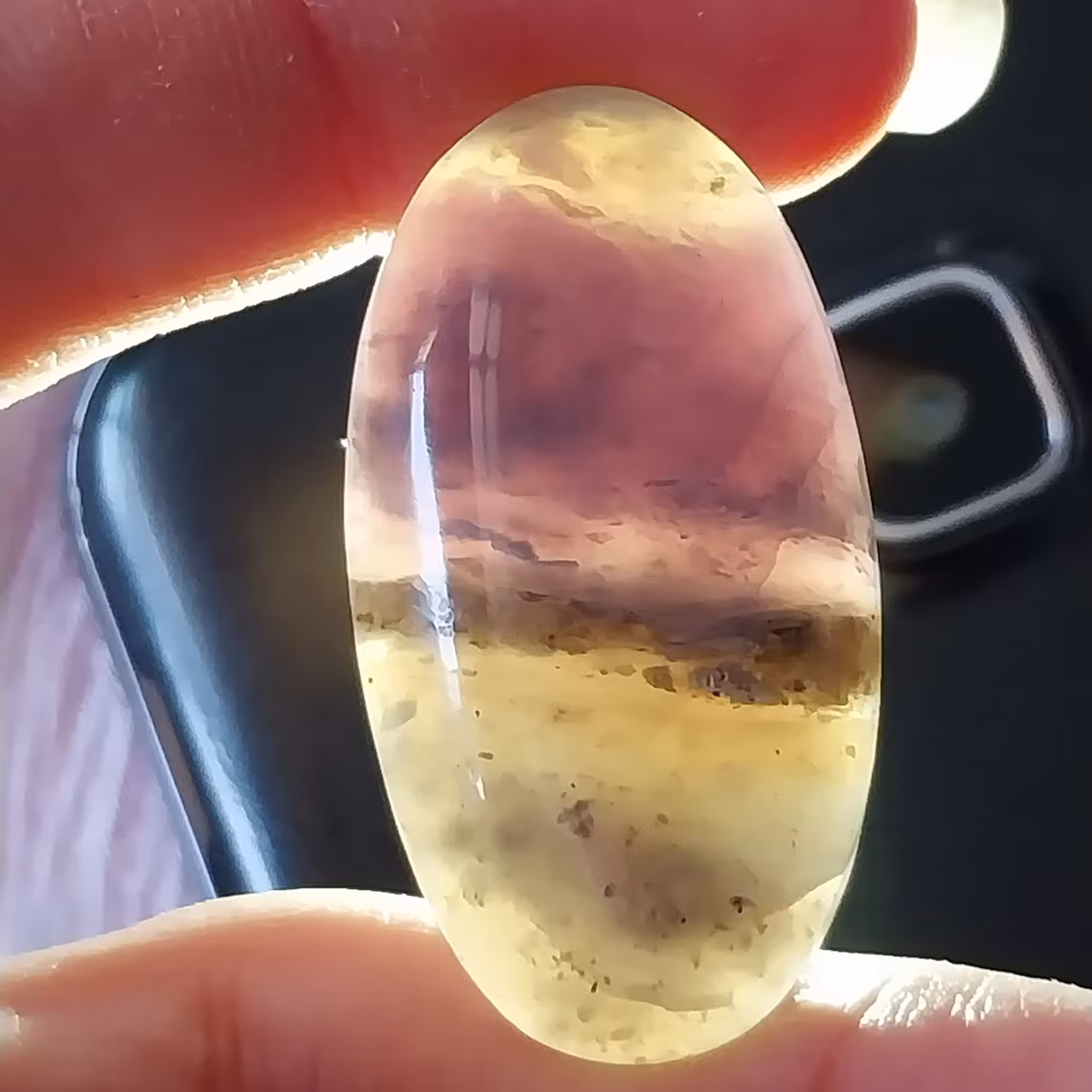 نگین عقیق بنفش بینظیر و خاص