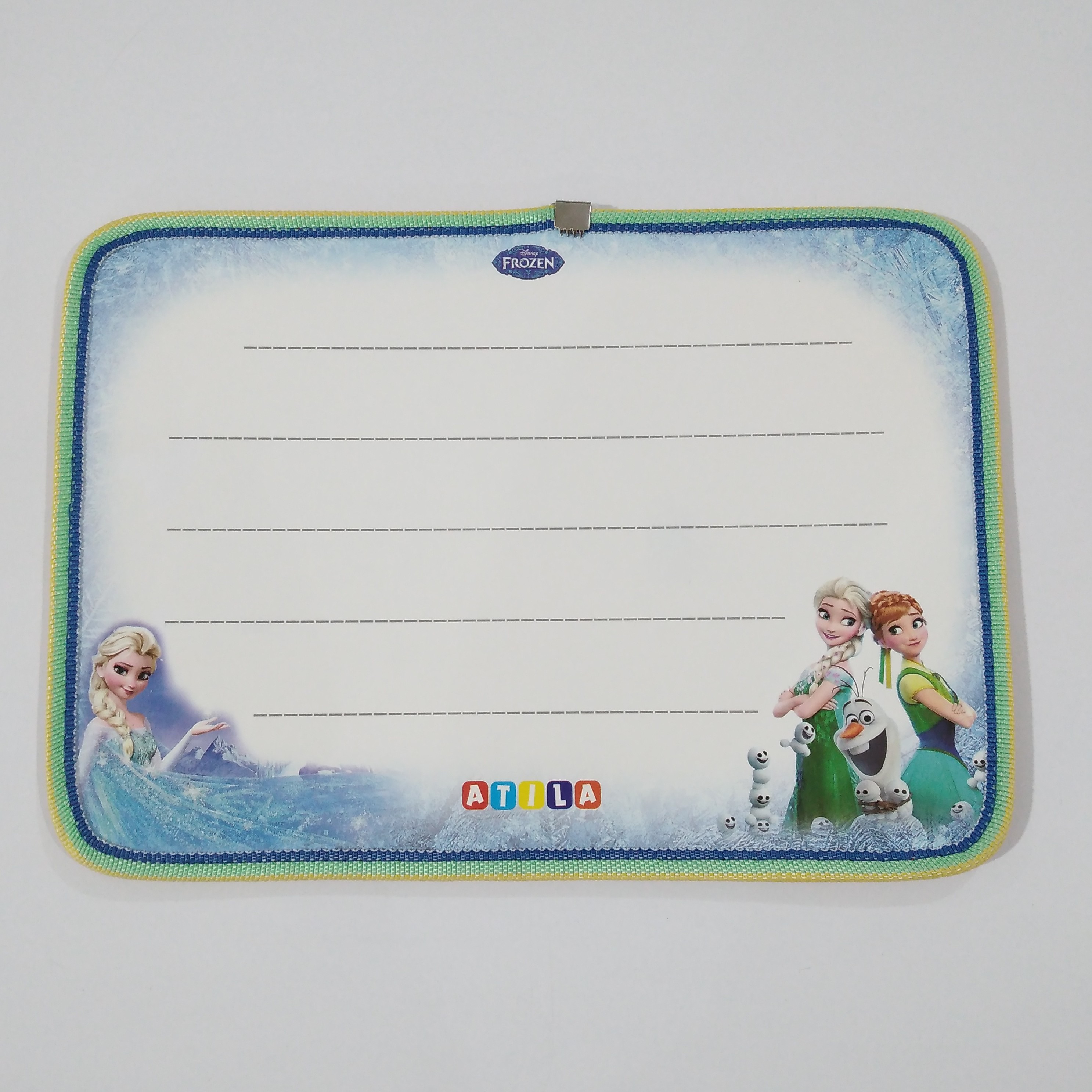 تخته وایت برد دو طرفه فانتزی 35 در 25 طرح آنا و السا