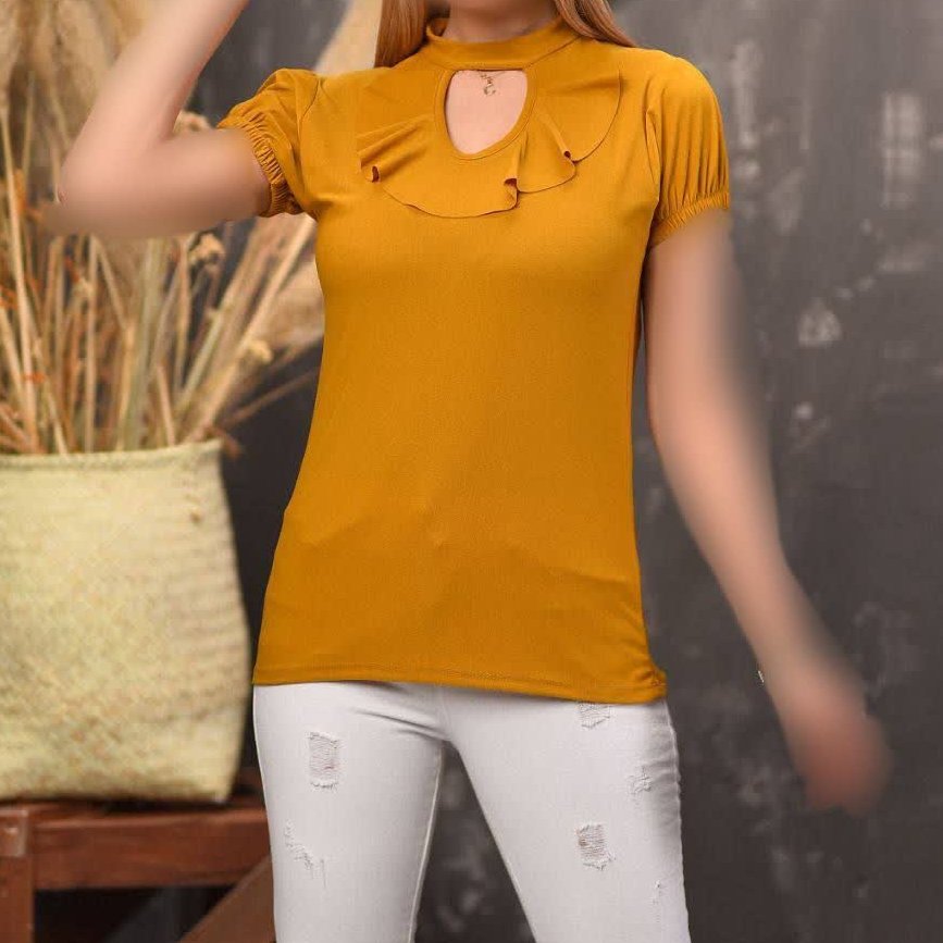شومیز یقه چین دار