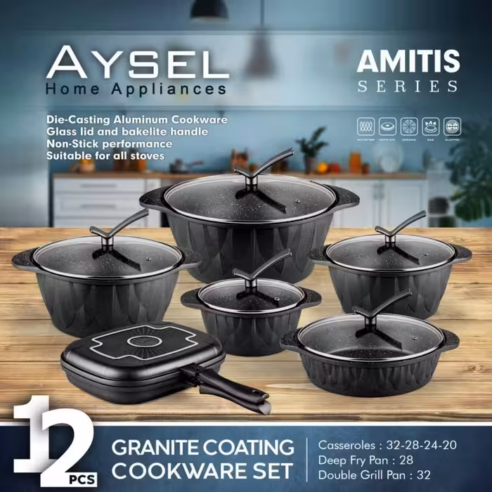 🔥سرویس قابلمه چدن12پارچه آیسل 

مشکی