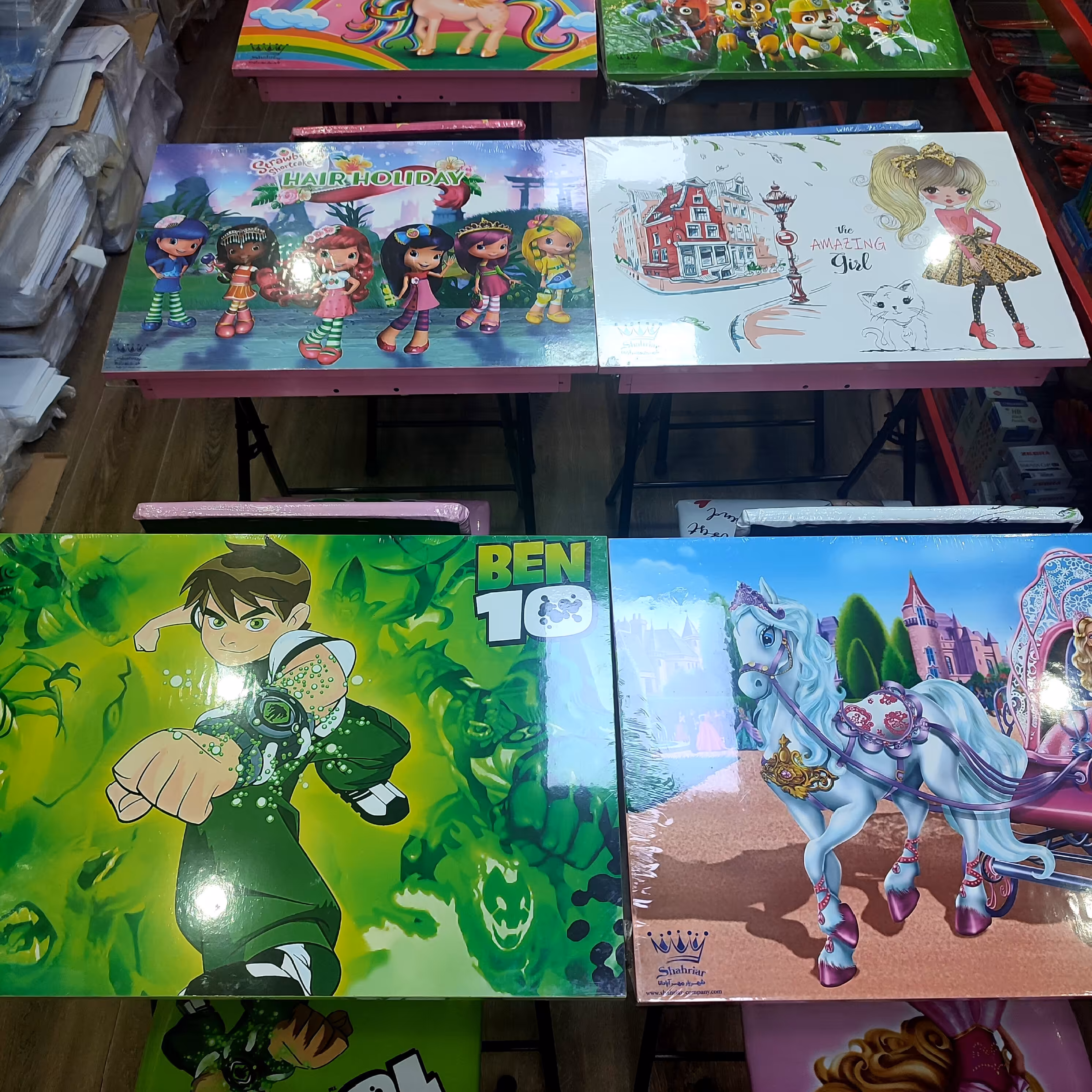 میز تحریر باکسدار تنظیم شو و تاشو با صندلی 