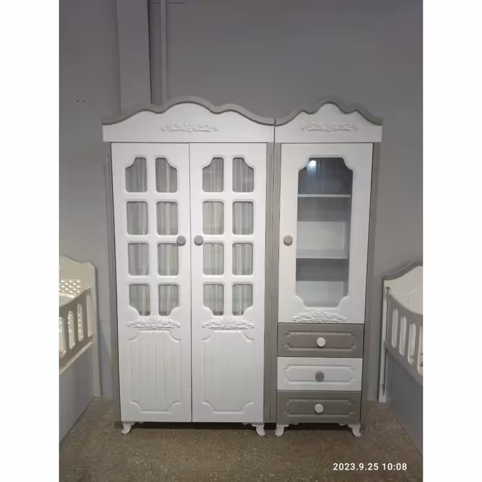 کمد و بوفه آنجل رنگ سفید و طوسی