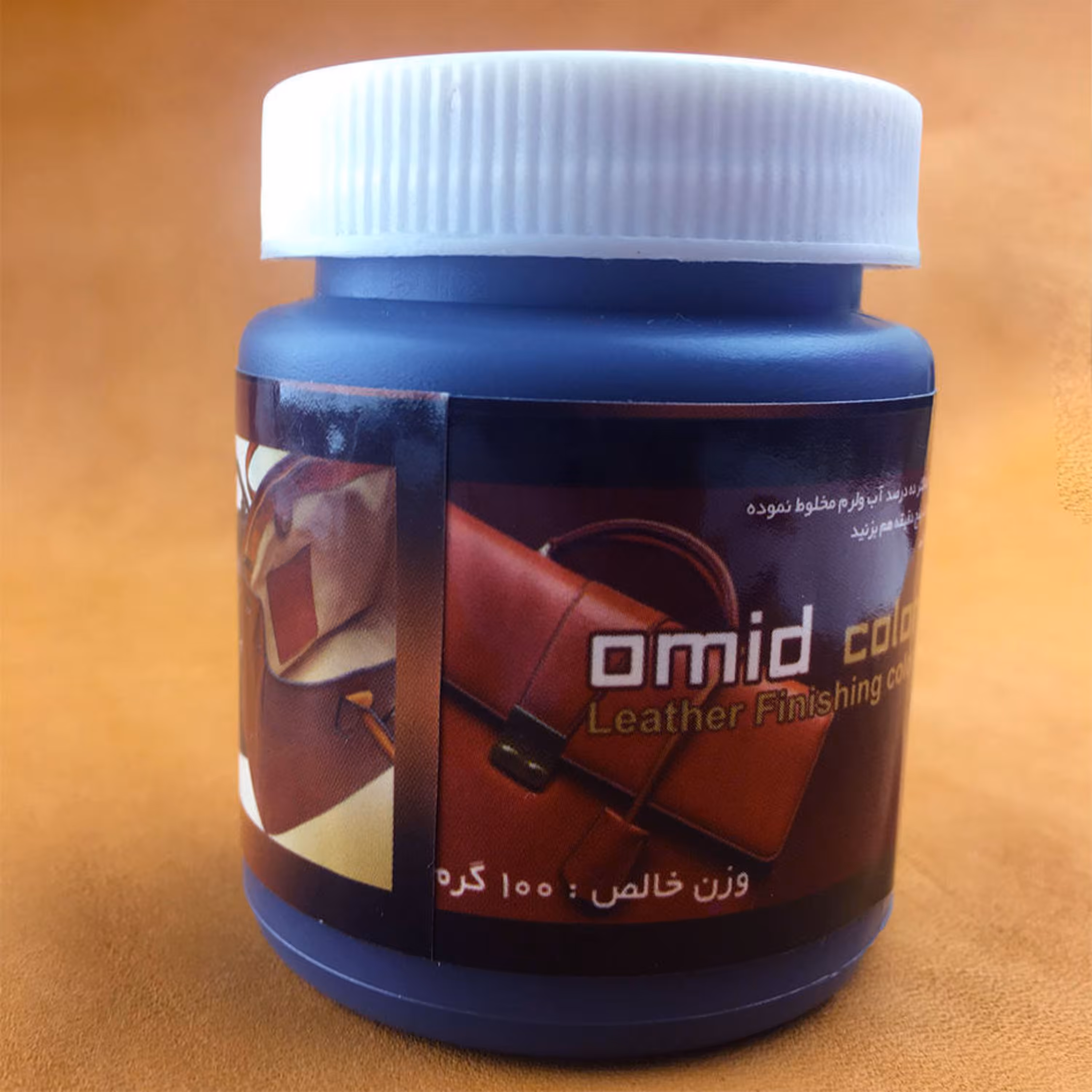 محلول رنگ عسلی لبه چرم امید مدل O-Cr100 وزن 100 گرم 
