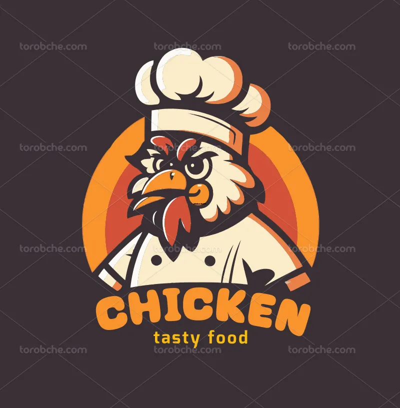 وکتور لوگو مرغ سفید | گرافیک با طعم تربچه