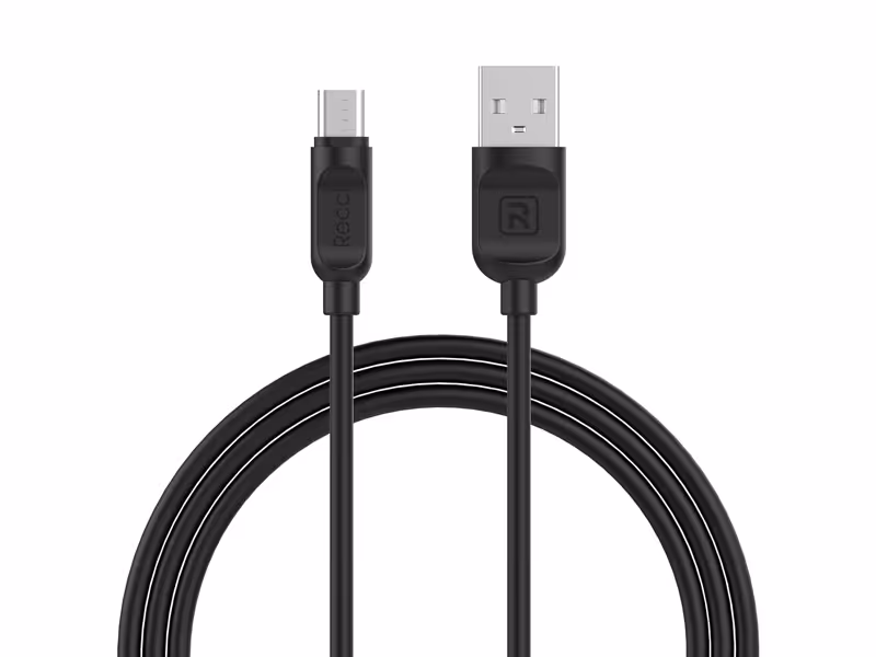 کابل شارژ و انتقال داده میکرو یو اس بی 1 متری 2.4 آمپر رسی Recci 2.4A Micro 100 cm RCM-P100