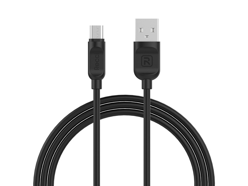 کابل شارژ و انتقال داده میکرو یو اس بی 1 متری 2.4 آمپر رسی Recci 2.4A Micro 100 cm RCM-P100