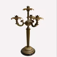 جاشمعی چهارشاخه برنزی پایه سنگی