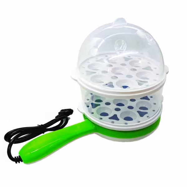 تابه وتخم مرغ پز برقی چند منظوره دسته داردو طبقه برقی