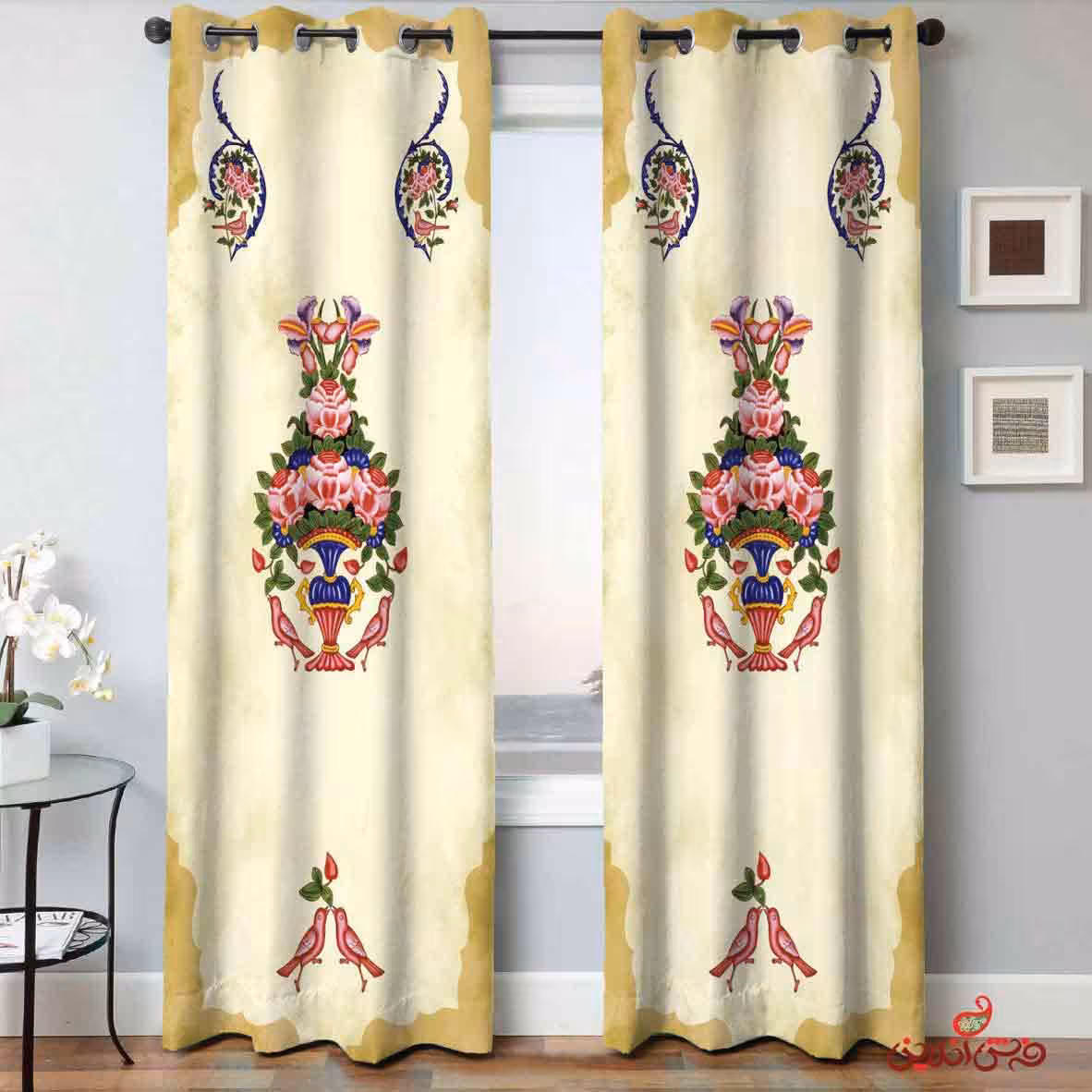 پرده 2عددی سنتی کد 2066