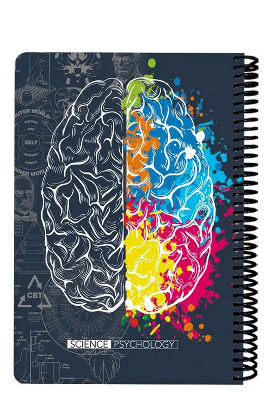 دفتر رحلی 100 برگ مشکی Scientist Psychology دات نوت dotnote