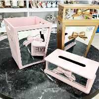 ست جای دستمال و سطل آیینه ای