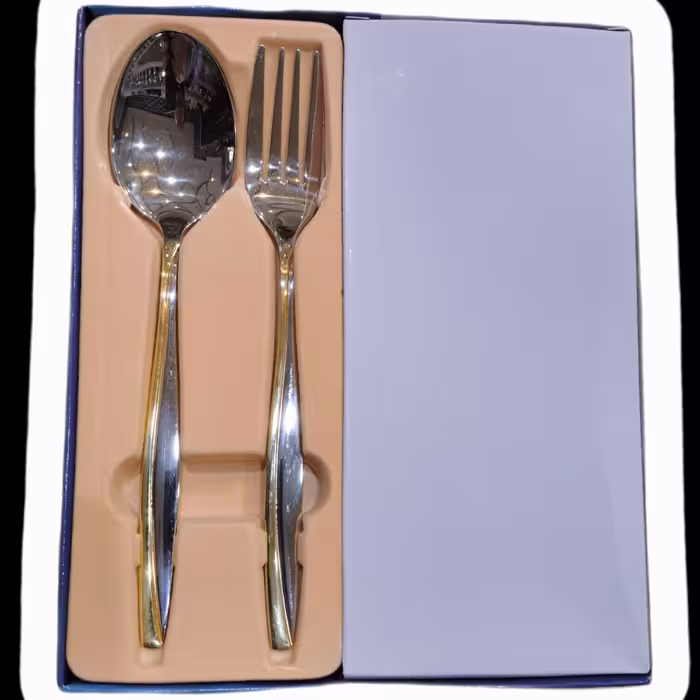 قاشق چنگال استیل نیوهوم مدل ماینز  نیمه طلایی بسته 6 نفره