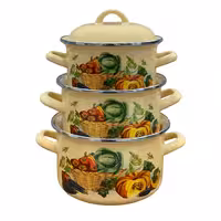 سرویس قابلمه 6 پارچه مدل لعابی کد 8234