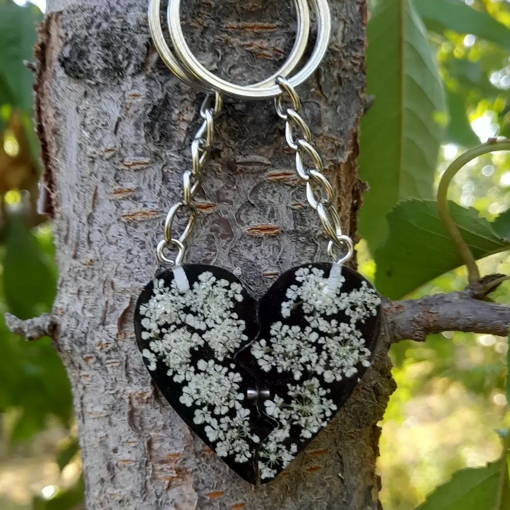 ست سرکلیدی رزینی مگنتی قلب شکسته گل شوکران 