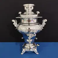 سماور 6 لیتر لبه دار گل پیچ قلم برند گل سرخ