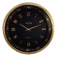 ساعت دیواری آرتمیس مدل 2037 گلد (طلایی) صفحه مشکی