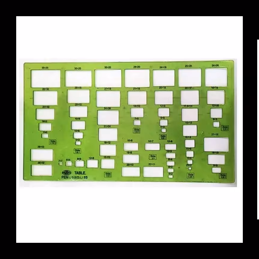 شابلون مستطیل (TABLE) تکی