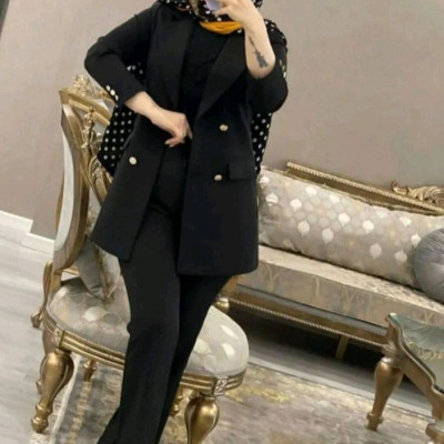 مانتو شلوار زنانه کرپ مازراتی مدل مجلسی