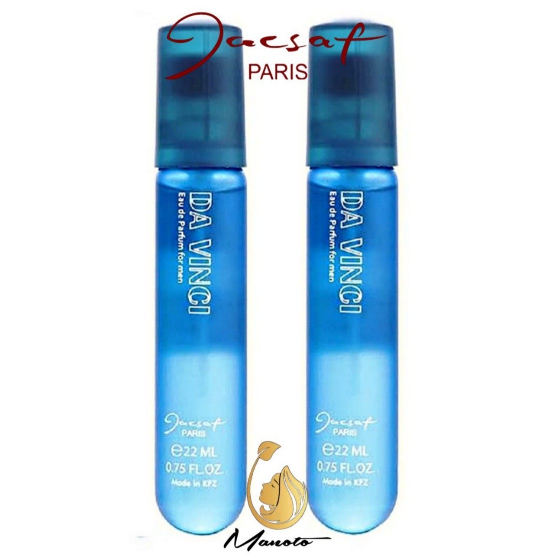 ادکلن جیبی مردانه ژک ساف Jacsaf مینی مدل داوینچی آبی حجم 22 میل