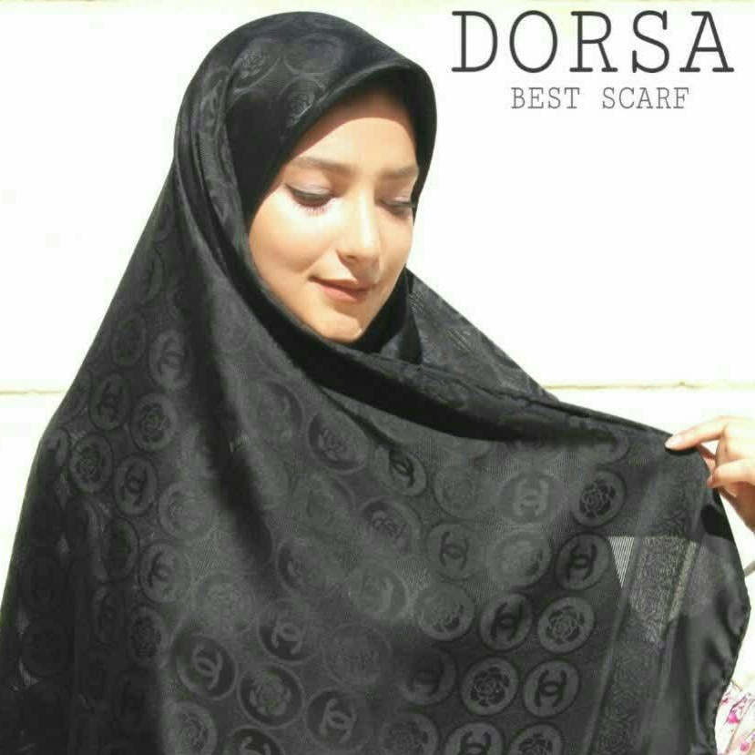 حراج روسری تمام ابریشم ژاکارد طرح شنل