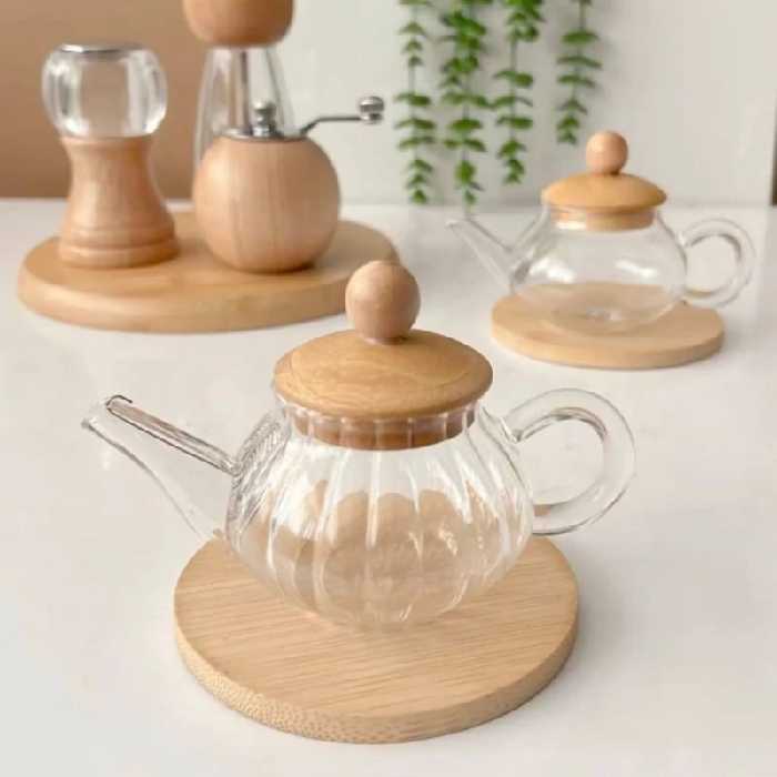 قوری زعفران درب چوبی خارجی | amazonchi