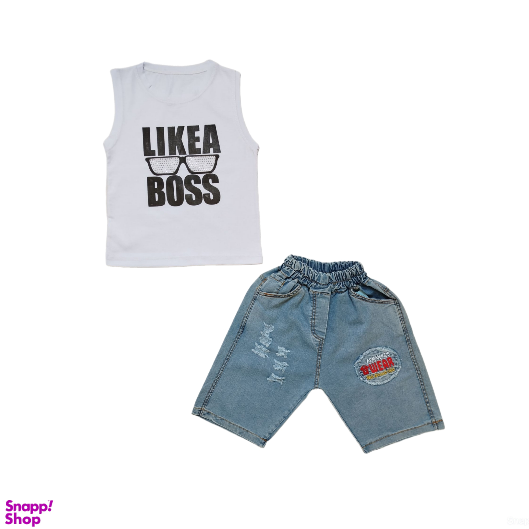 ست تاپ و شلوارک مدل گلدوزی A22