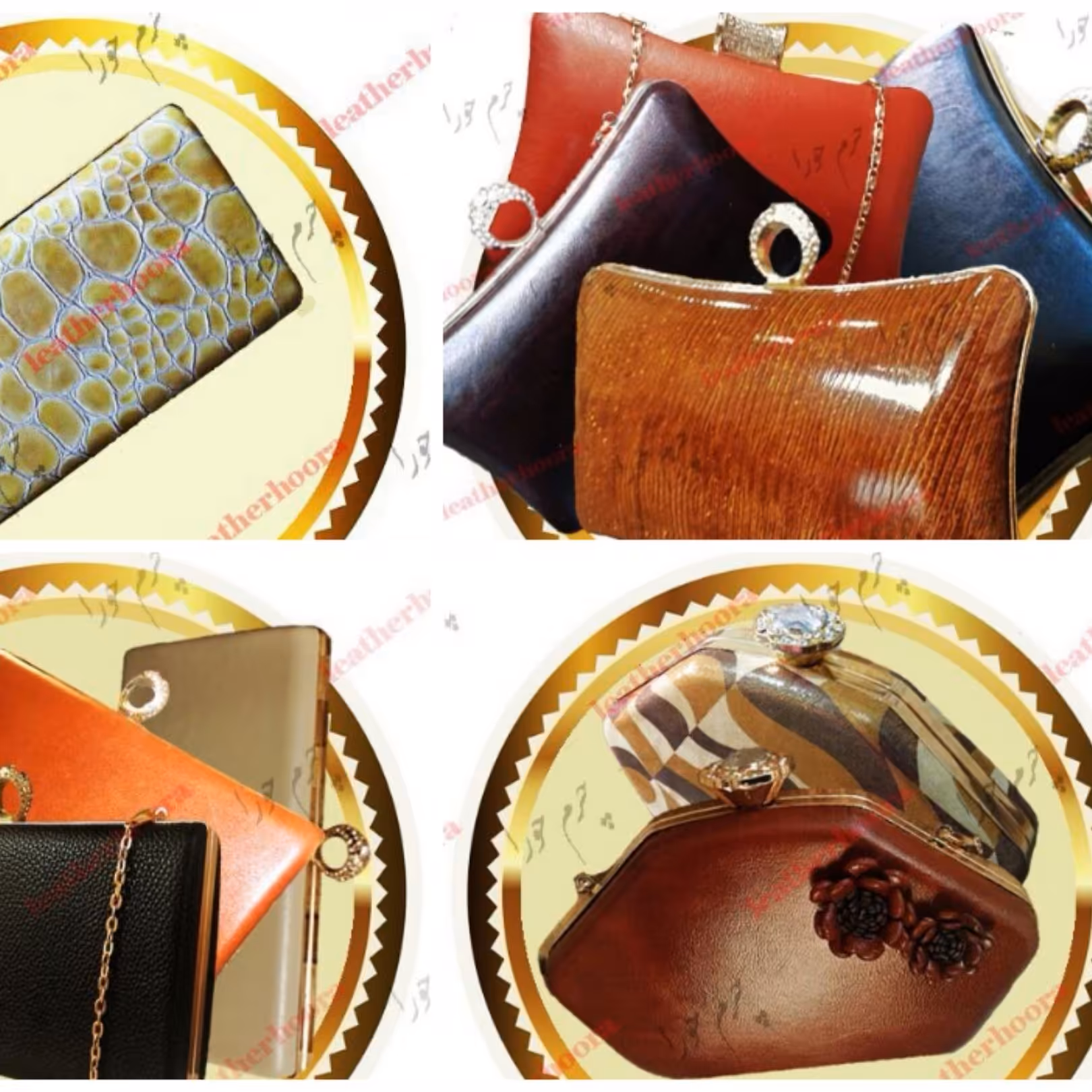 کیف شب مجلسی قابدار چرم طبیعی گاوی درجه یک دستدوز