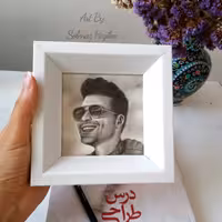 نقاشی  چهره کوچک رومیزی  10*10