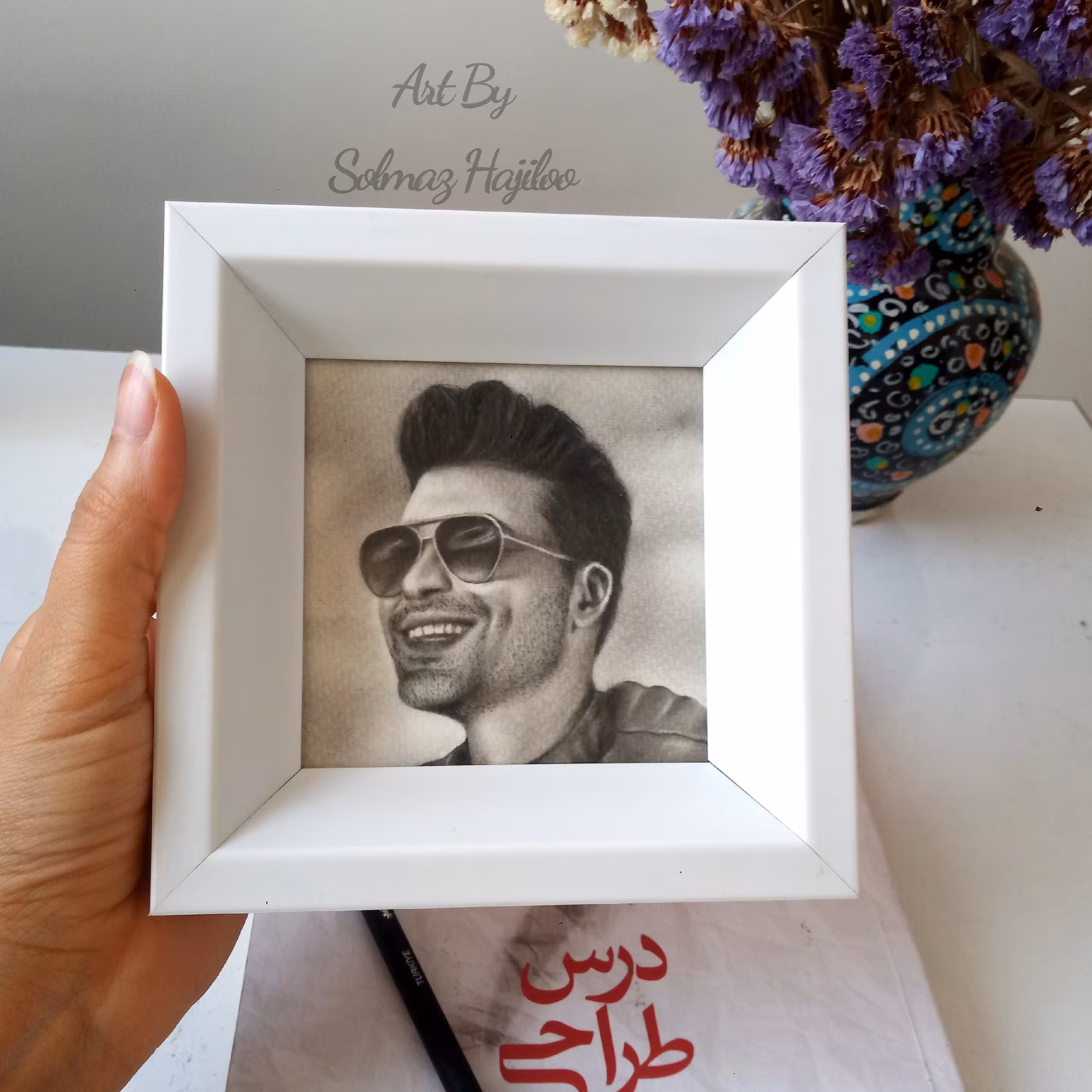 نقاشی  چهره کوچک رومیزی  10*10