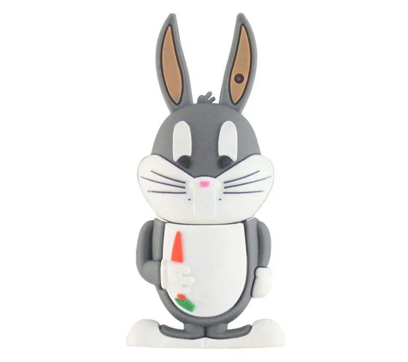 فلش مموری عروسکی خرگوش خاکستری ظرفیت 32 گیگابایت