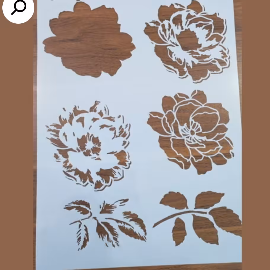 شابلون طرح گل 6 کد 68 سایز 40 در 30 طلق آلمانی 