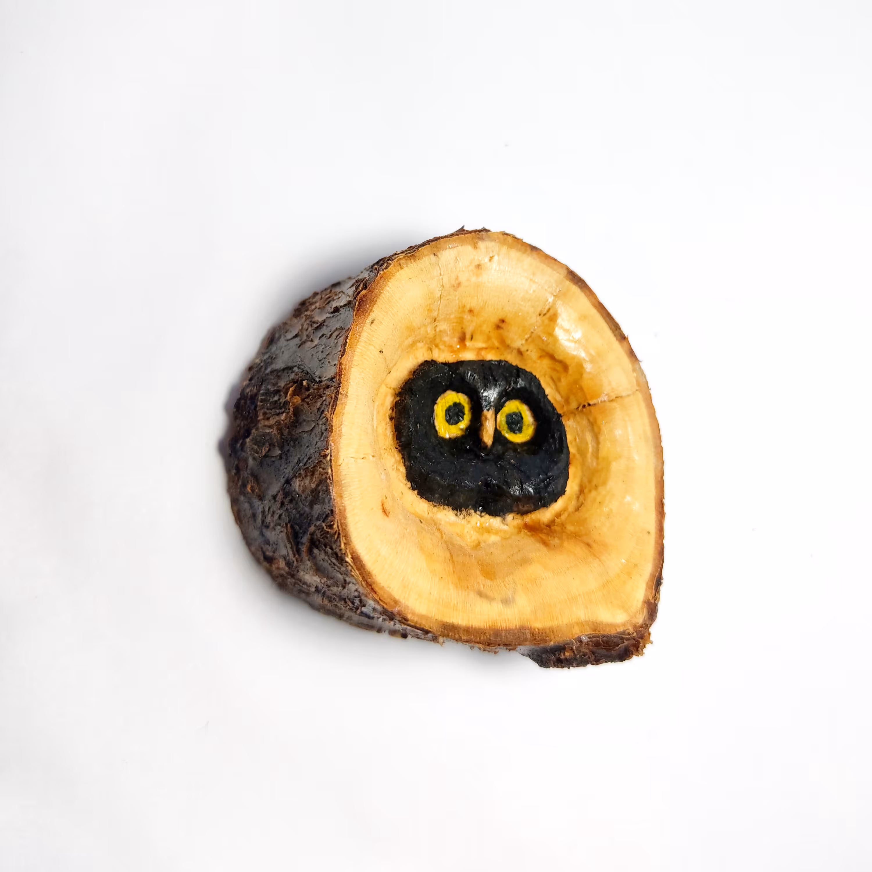 جا عودی چوبی تندیس جغد چوبی طبیعی (ارسال رایگان)